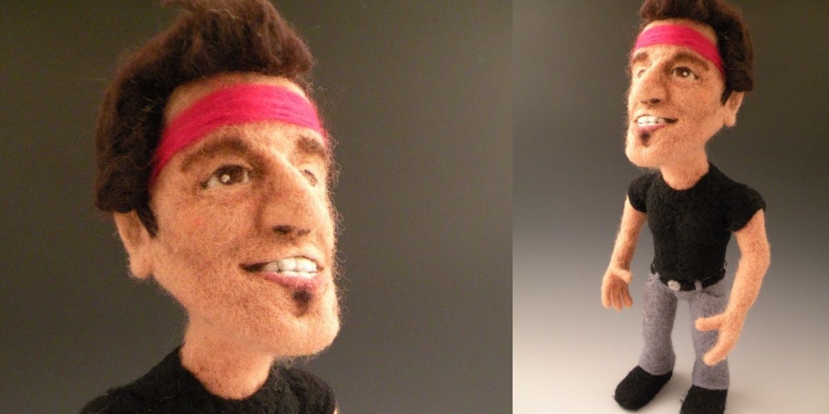 The Li’l Boss – Needle Felted Springsteen Doll