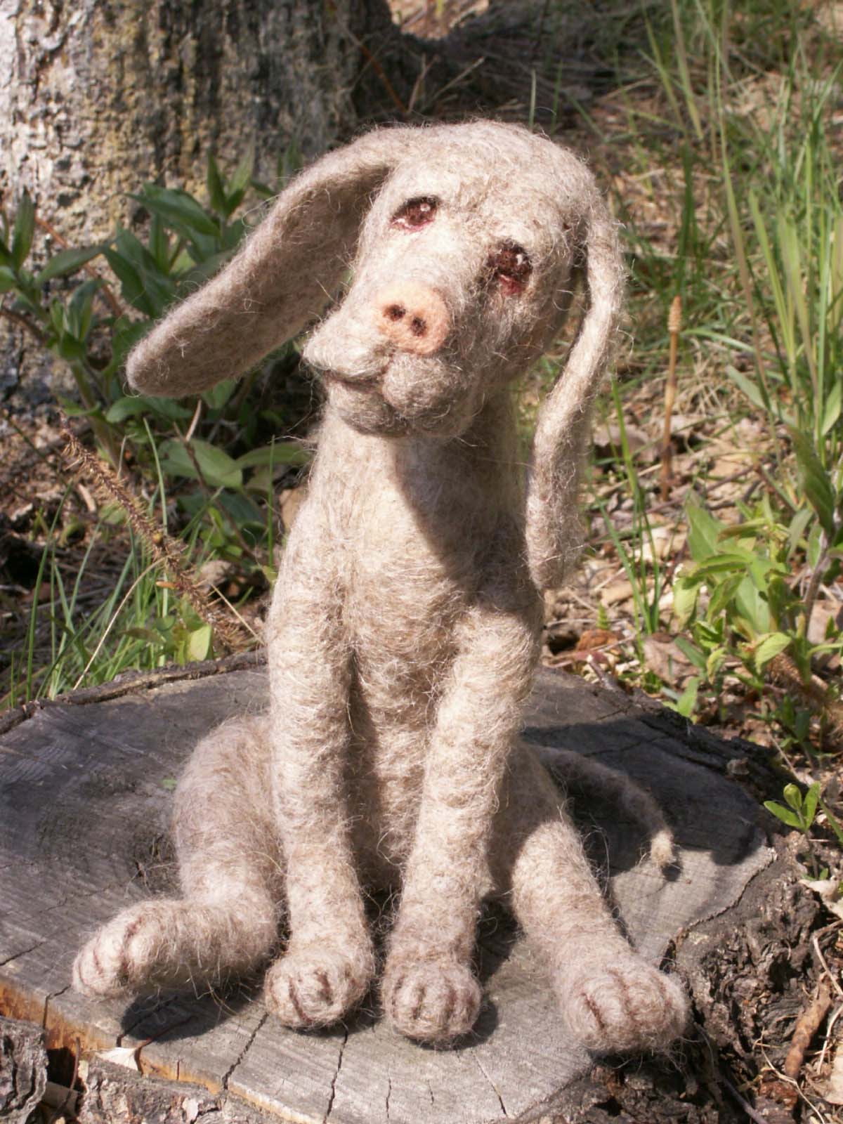 Original Felt Alive Needle Felted Wool Art Doll - Sculptural Needle Felting by Kay Petal