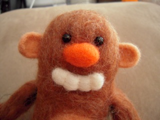 needle felted bigfoot by Michelle