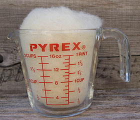 how much wool do I need for needle felting