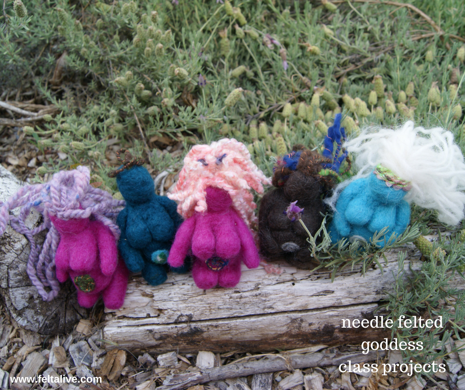 needle felted goddess sculpture class
