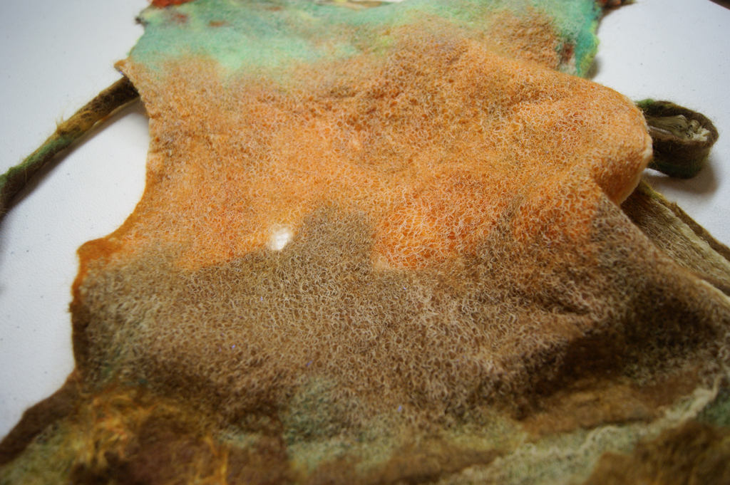 Nuno felting class - seamless handbag
