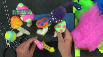 beginner needle felting tutorial video garden art