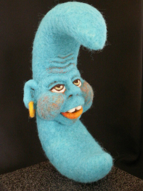 Needle Felted Man in the Moon